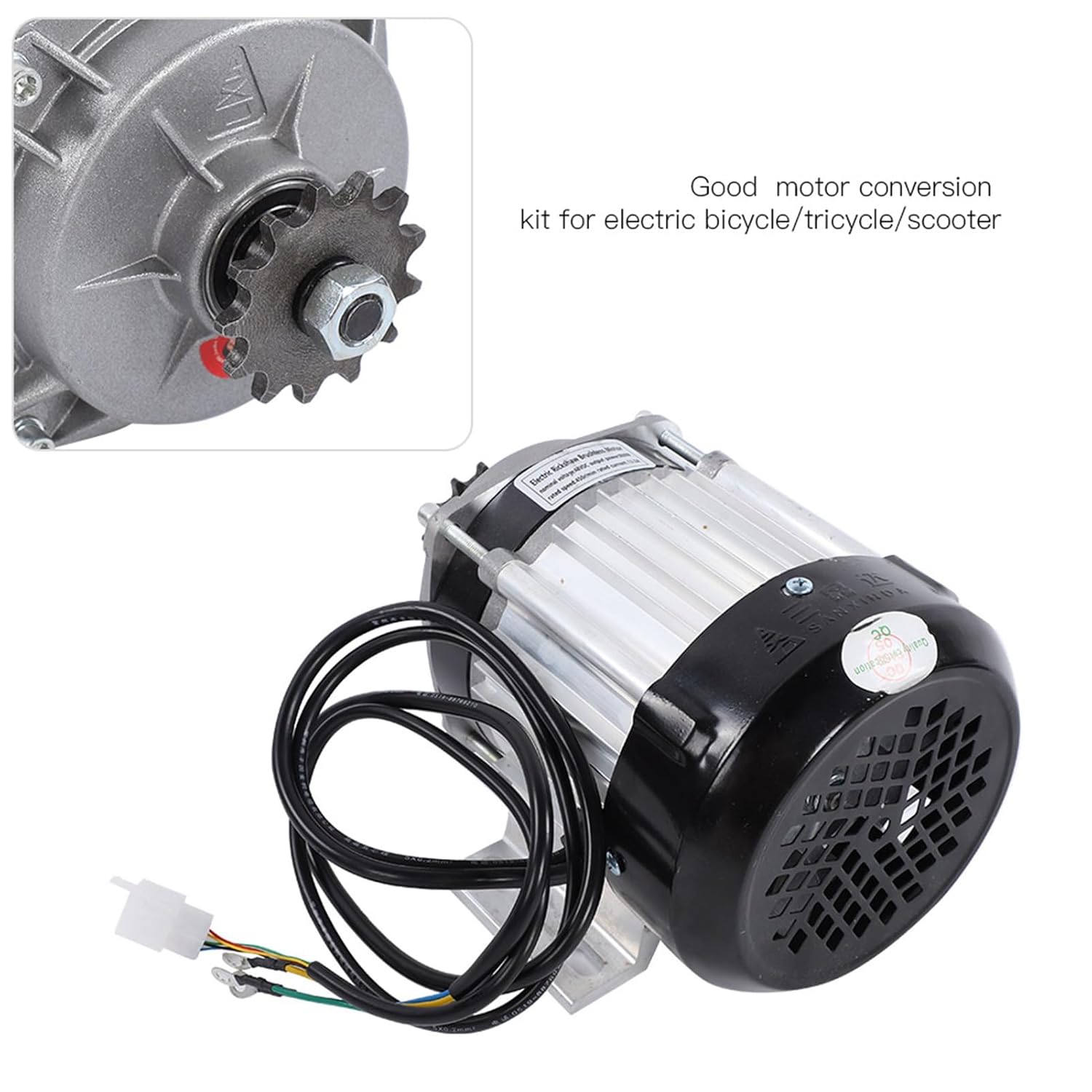 48V 800W DC Brushless Motor Kit, Aluminum Alloy Electric Bike Tricycle Scooter Conversion Kit, DIY Motor Conversion Kit, Ideal for Electric Tricycle, Rickshaw, Bicycle