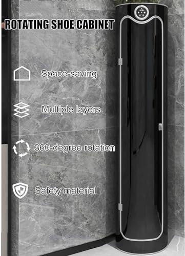 Shoe Organizer 6/8 Layer Shoe Cabinet Circular Rotating Vertical Shoe Rack Sturdy Shoe Organizers Corner Shoe Locker Simple Shoe Shelf Save Space (H 127cm 8layer)
