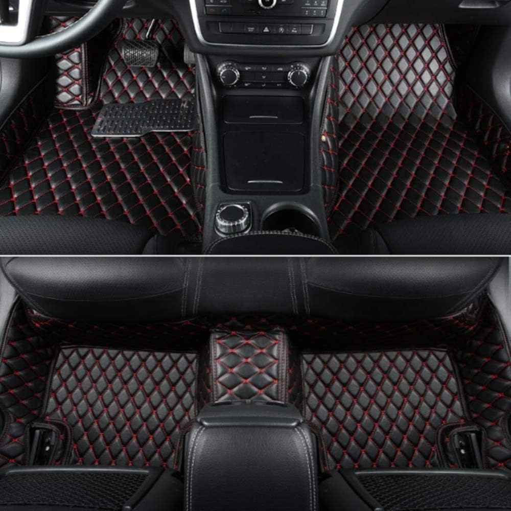 NYMCAR Custom car Floor Mats for BMW 1,2,3,4,5,6,7,8 Series X1,X2,X3,X4,X5,X6,X7,Z4 2000-2022 Car Full Coverage All Weather Pads Protection Non-Slip Leather Floor Liners (Black Blue)