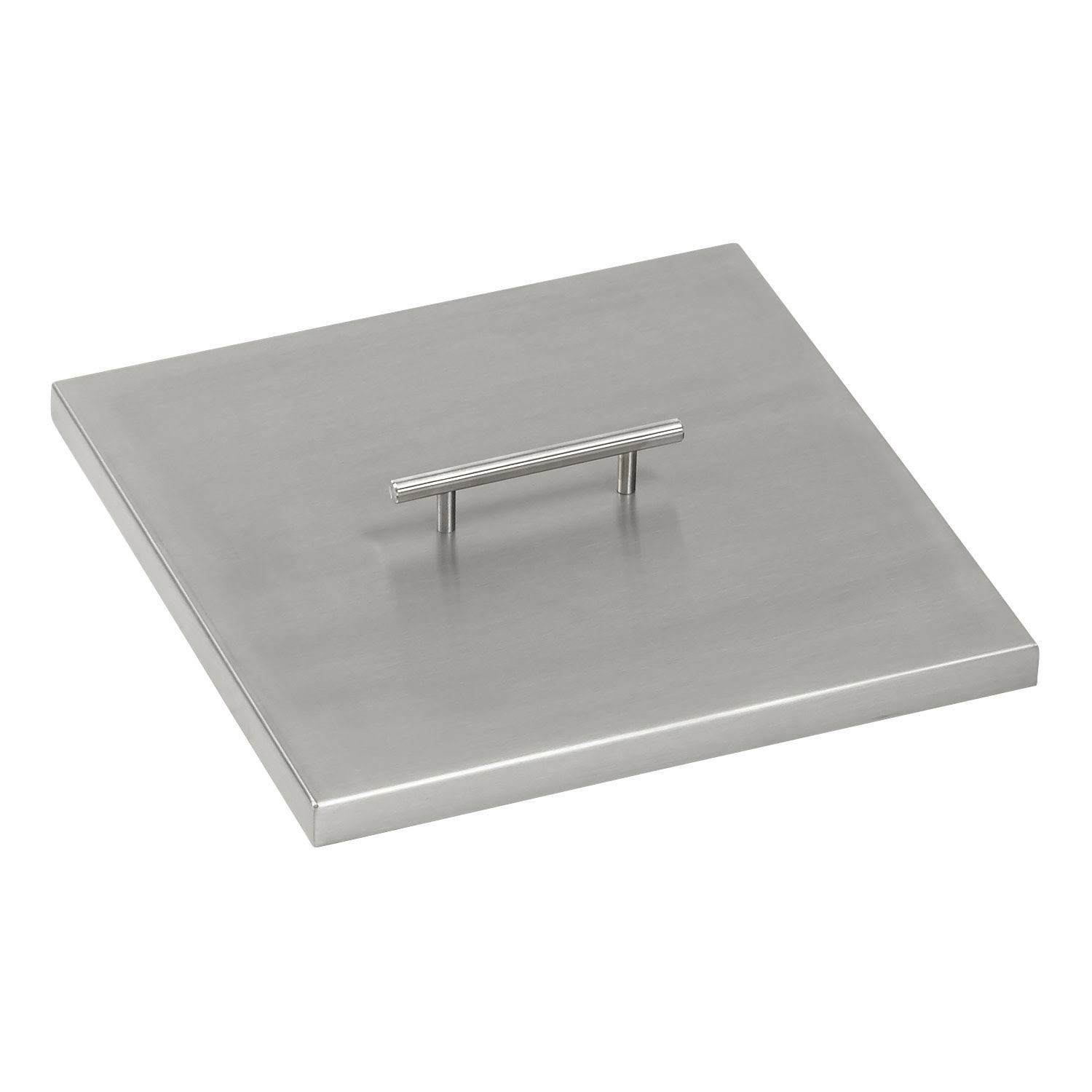 American Fireglass - Stainless Steel Cover for 18x22 Square Drop-In Fire Pit Pan