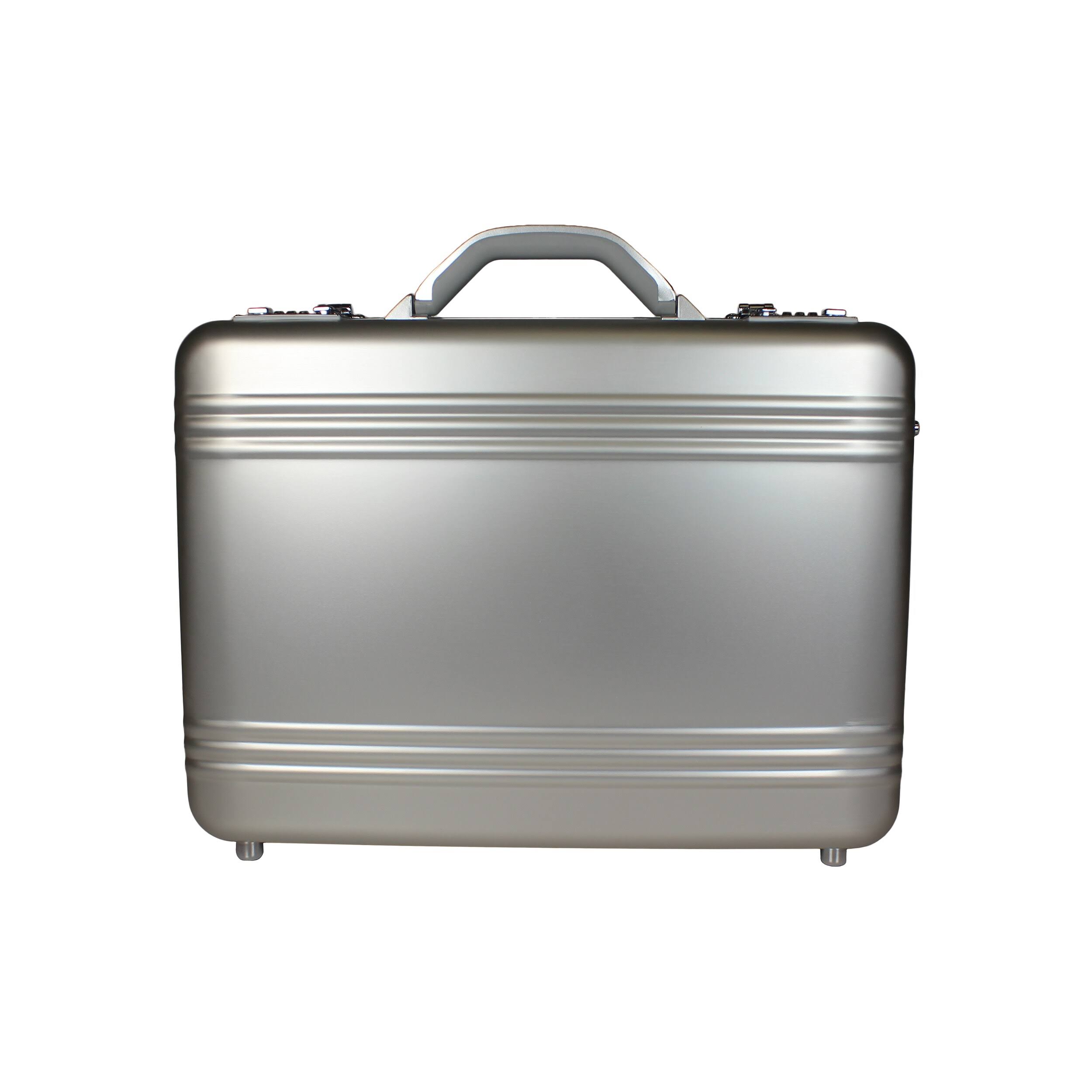 World Traveler European-Style Aluminum Silver Laptop Attache Case