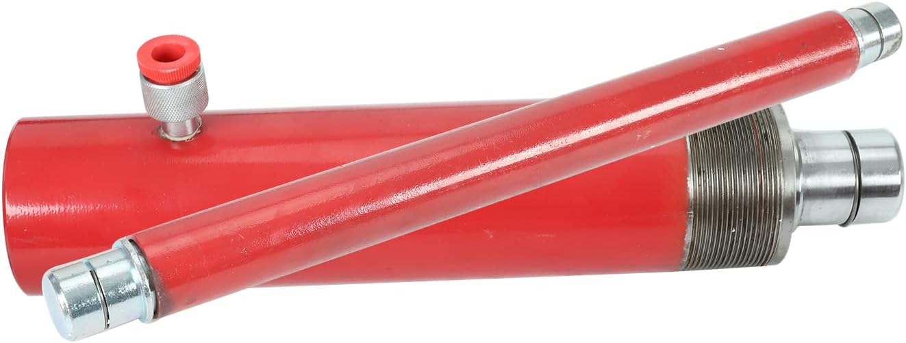 20 Ton Porta Power Kit - 2M(78.7 inch) Oil Hose Hydraulic Car Jack Ram for Loadhandler Truck Bed Unloader Farm and Hydraulic Equipment Construction - Red