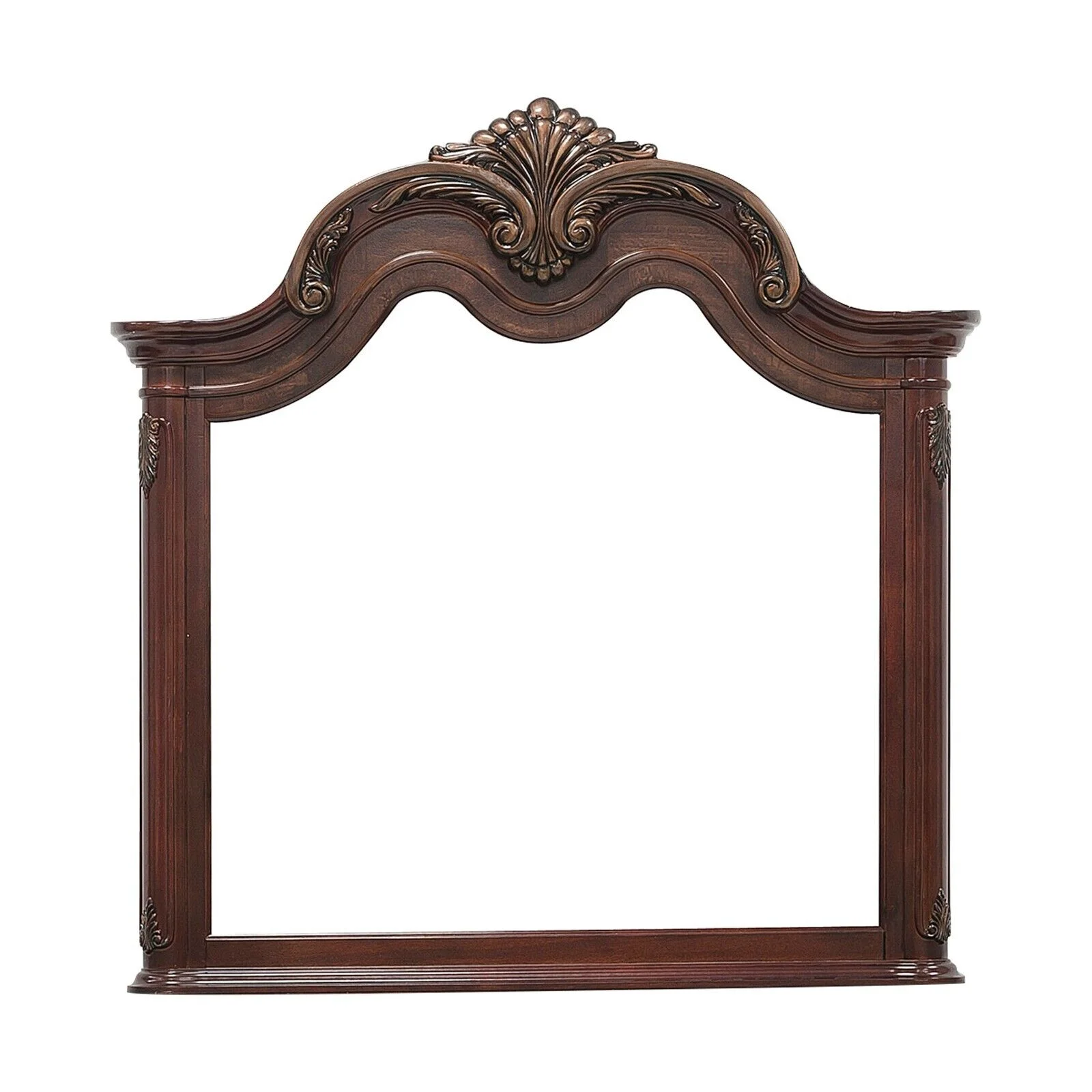 Formal Bedroom 5pc Queen Poster Bed Dresser Nightstands Mirror Set Traditional Style Cherry Finish