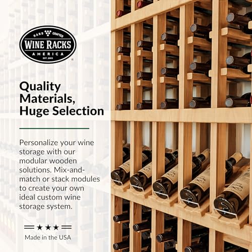 Wine Racks America Living Series Table Top Wine Rack - Durable and Modular Wine Storage System, Pine Unstained - Holds 36 Bottles