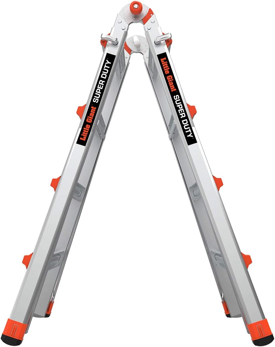 Little Giant Ladders, Super Duty, M17, 17 foot, Multi-Position Ladder, Aluminum, Type 1AA, 375 lbs weight rating, (10402)