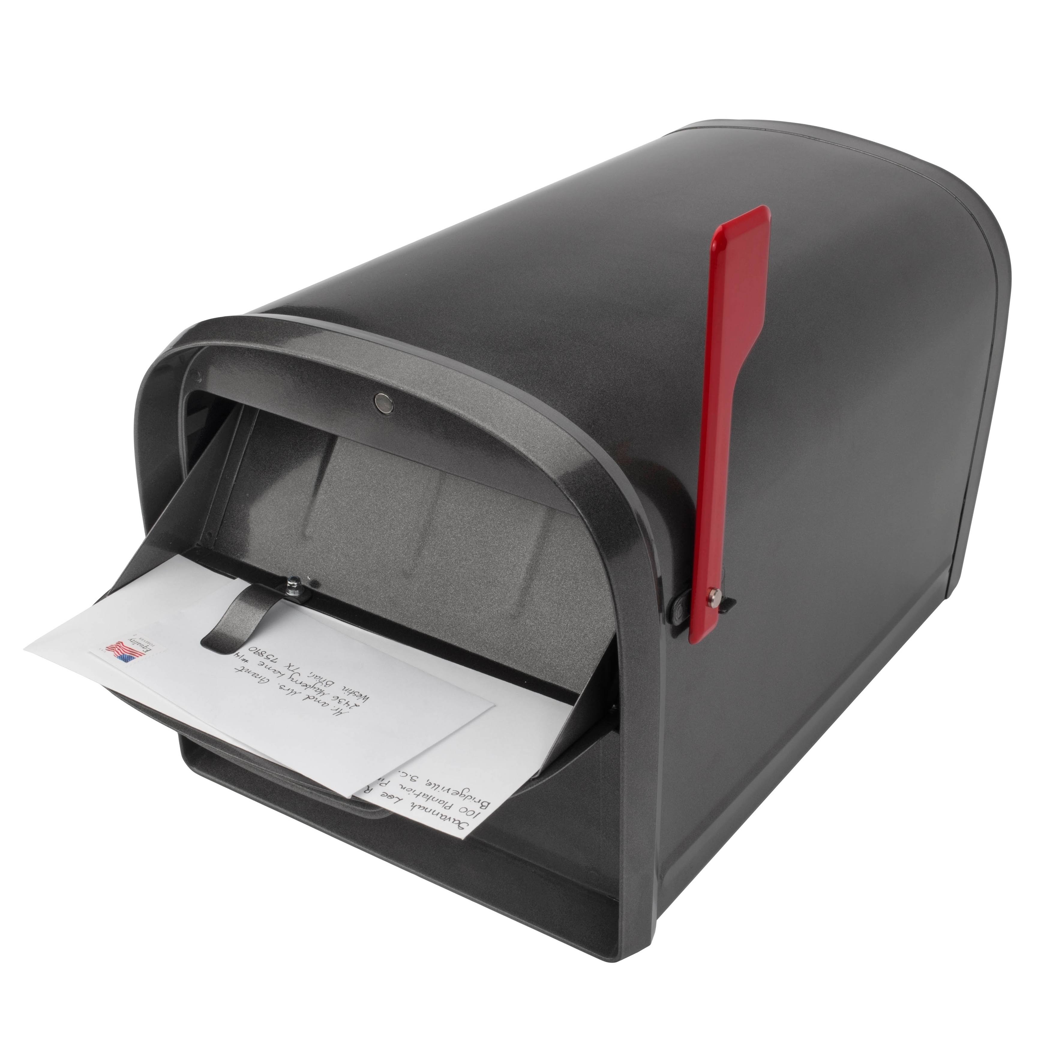 Oasis 360 Post Mount Locking Mailbox (Black), Architectural Mailboxes