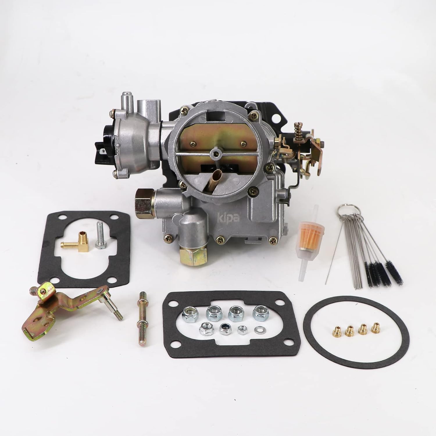 kipa Carburetor for Mercruiser Marine 4-Cylinder 2.5L 3.0L 2 Barrel Rochester 3310-807504A1 Side Fuel Inlet with Electric Choke