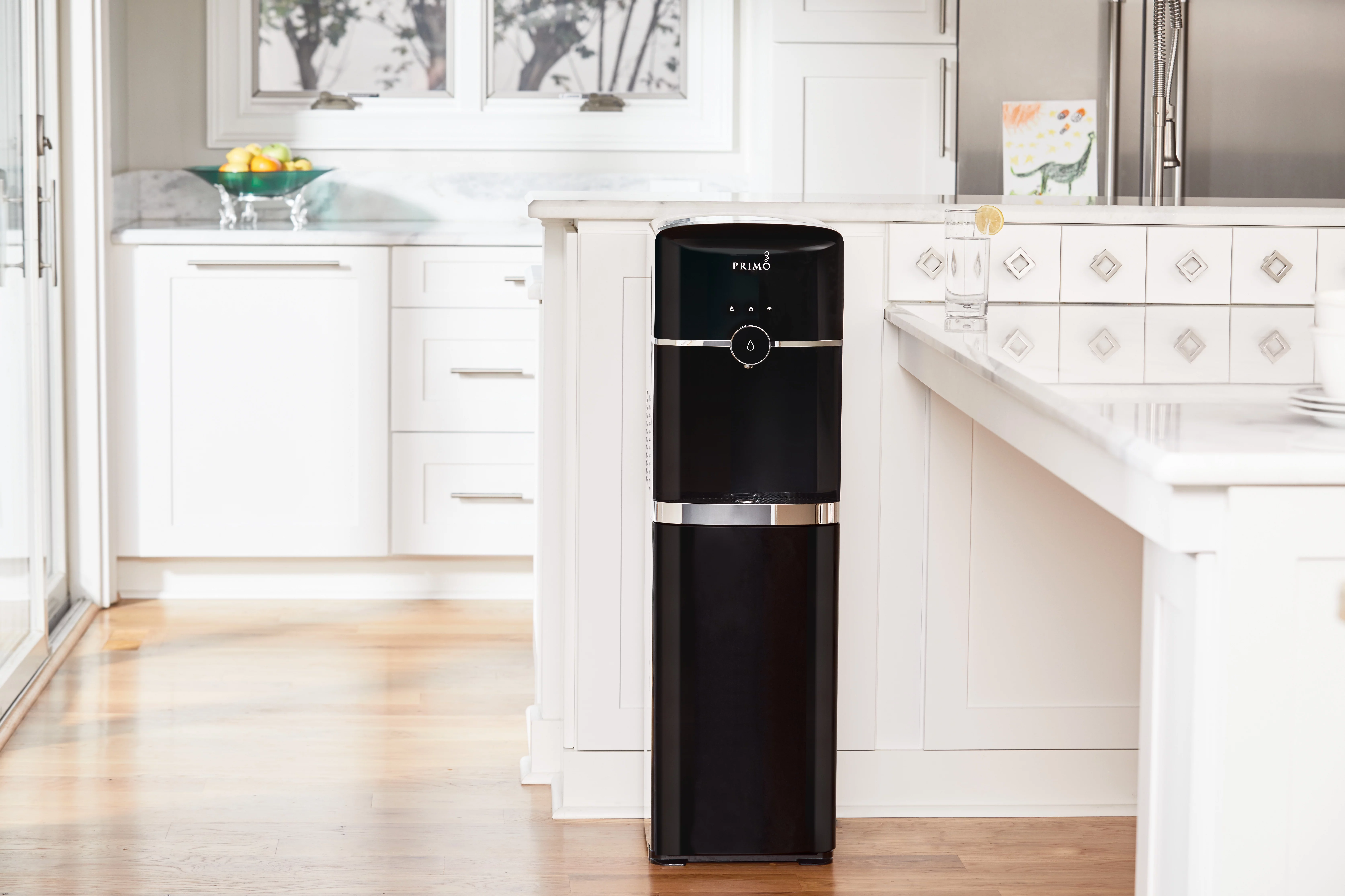 Primo Smart Touch Water Dispenser Bottom Loading, Hot/Cold/Room Temperature, Black