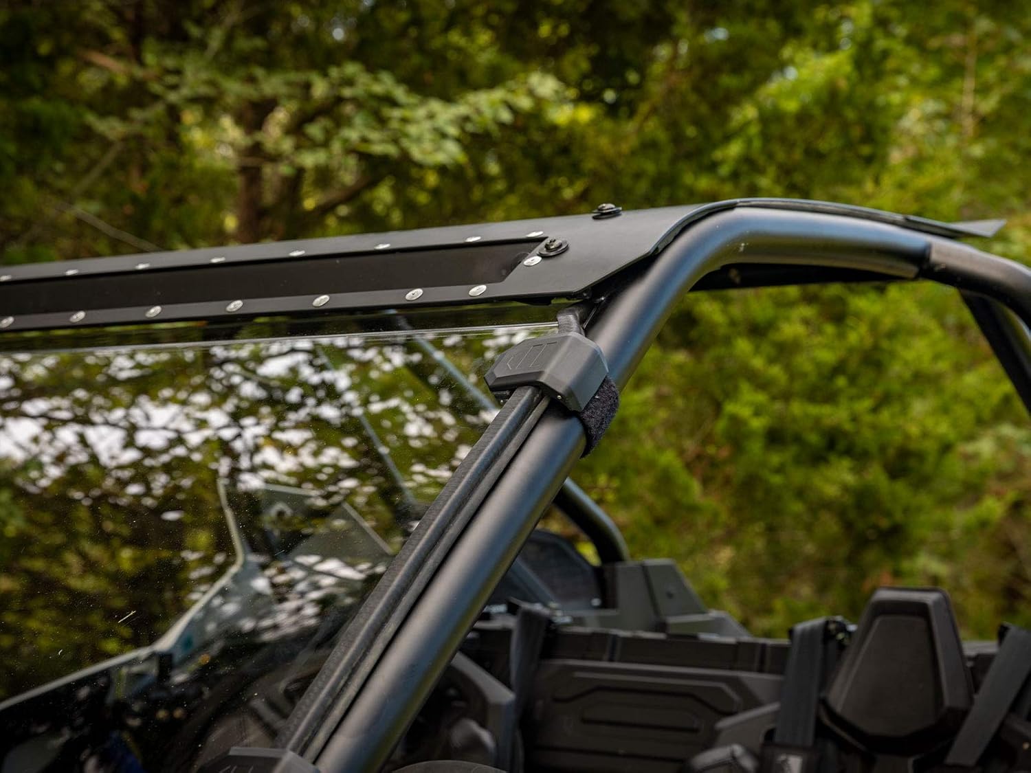 SuperATV Heavy Duty Scratch Resistant Full Windshield for 2020+ Polaris RZR Pro XP / Pro XP 4 | 1/4" Thick Polycarbonate 250X Stronger than Glass | Cut to Fit Your RZR Pro XP Perfectly! | USA Made!