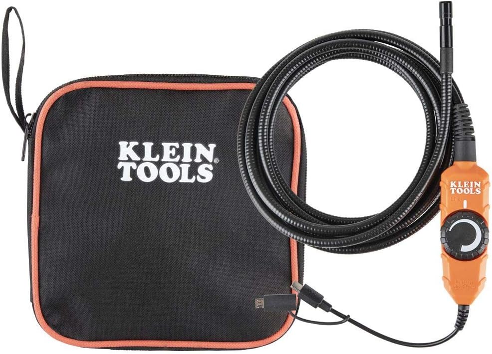 Klein Tools ET20 WIfi Borescope Inspection Camera with Rechargeable Lithium-Ion Battery and On-Board LED Lights