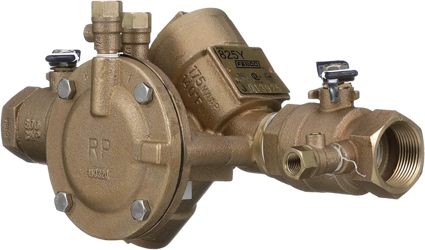 Febco 825FBV Quarter Turn 1 1/4" 825Y Reduced Pressure Zone Assembly, 1-1/4"