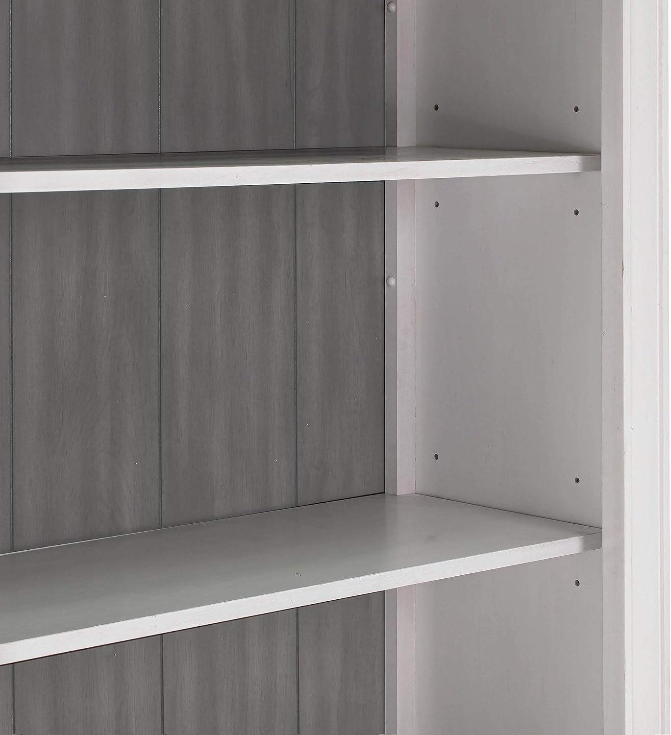 Tov Furniture Roanoke Transitional 78" Wood Bookcase in White Finish