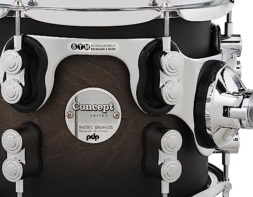 Pacific Drums & Percussion PDP Concept Maple 4-Piece Fusion, Charcoal Burst Drum Set Shell Pack (PDCM20FNSCB)