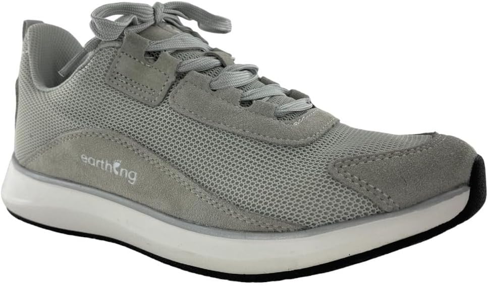 Earthing Women's Sedona Leather Grounding Trail Running Casual Shoe (Grey, US Footwear Size System, Adult, Women, Numeric, Medium, 9)