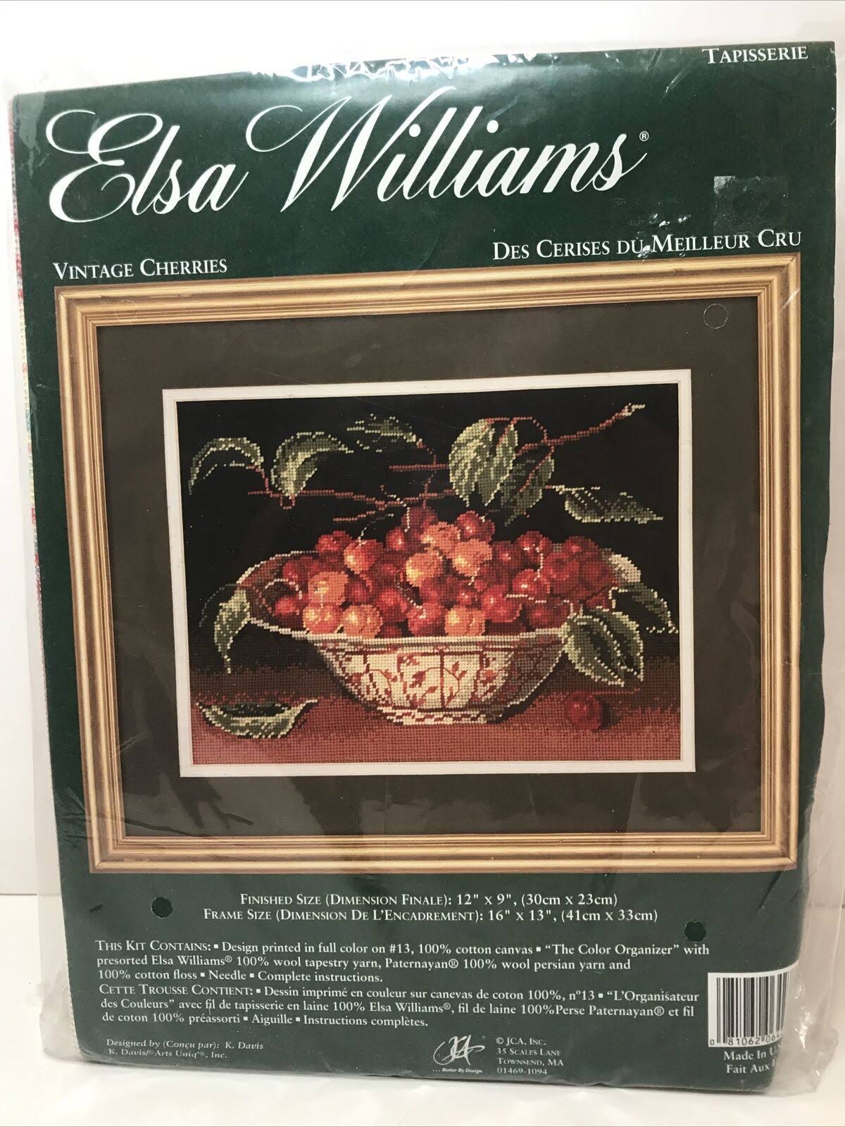 Elsa Williams Needlepoint Kit Vintage Cherries Brand New in Package