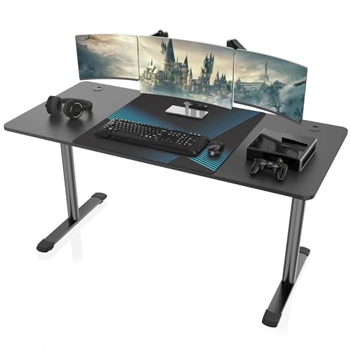 It's_Organized Gaming Desk, 47 Inches Gaming Computer Desk PC Gaming Table Gamer Desk Laptop Workstation,Free Mouse Pad for Home Office Gaming,Black