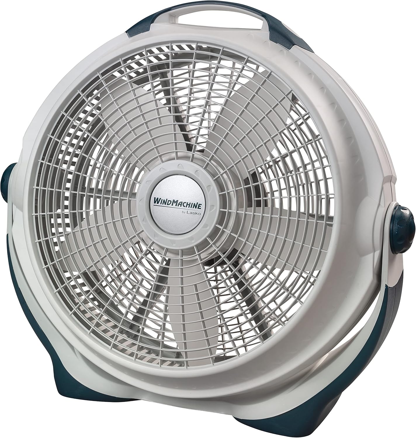 Lasko 14.5" 375 CFM Pivoting Utility Fan and 20" Wind Machine Air Circulator Floor Fan with 3 Speeds and Pivoting Head
