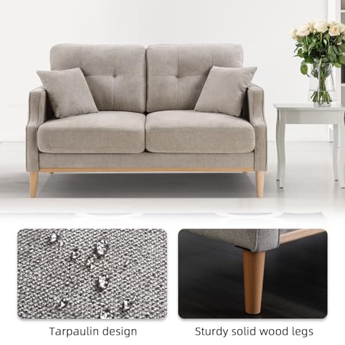 SoarFlash 56.7” Loveseat Sofa Couch for Living Room, Small Apartment Sofa for Small Spaces, Multifunctional Rechargeable Sofa, Multi-Person Fashion Sofa, Blue