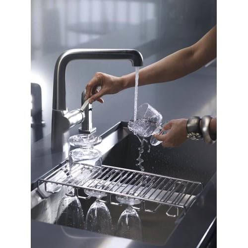 KOHLER K-6335-VS Evoke Secondary Single Control Kitchen Sink Faucet, Vibrant Stainless