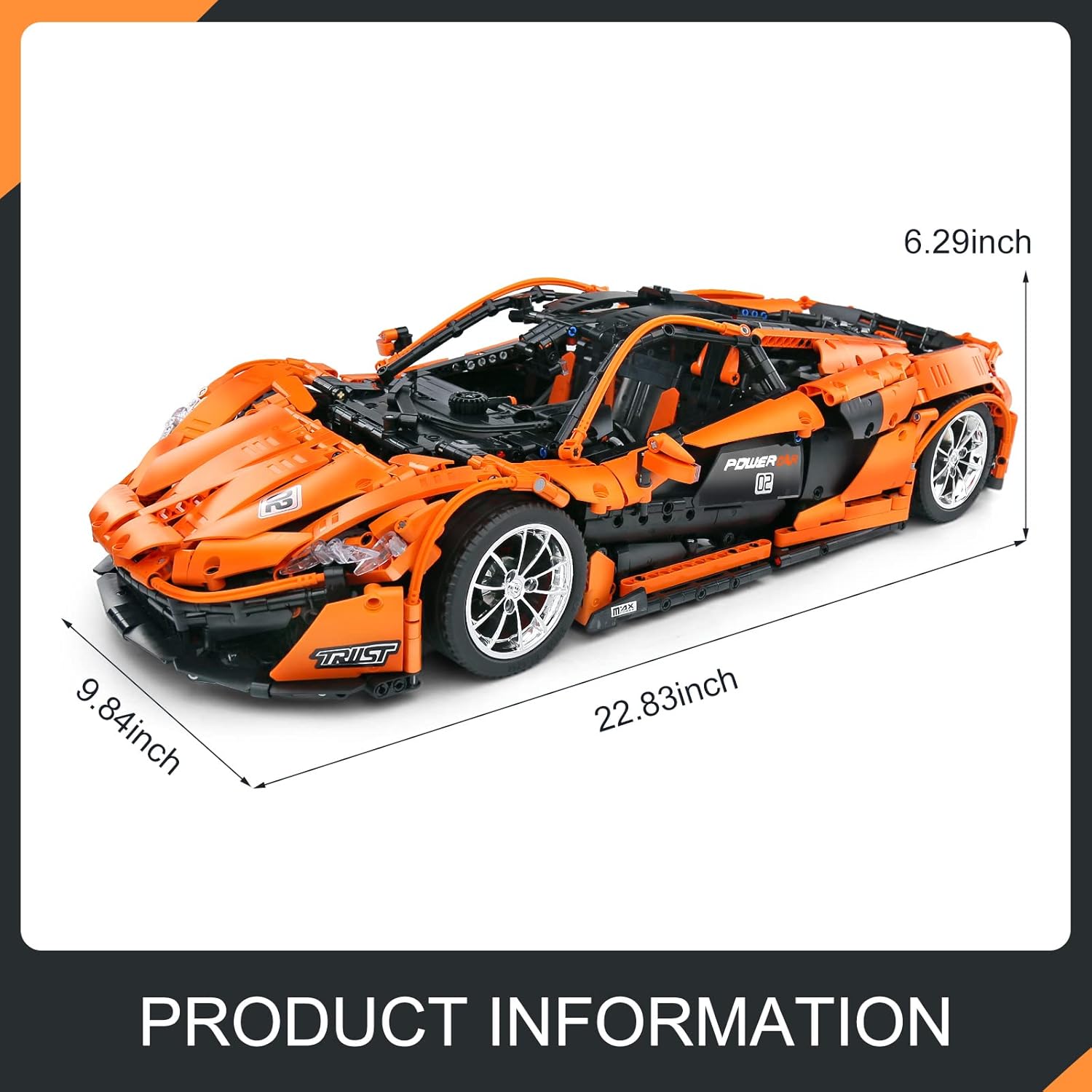 Mould King RC Toys Sport Car Building Kits, 3228 Pieces 1:8 Scale MOC Racing Car with Motor Building Blocks, Collection Model Cars Set
