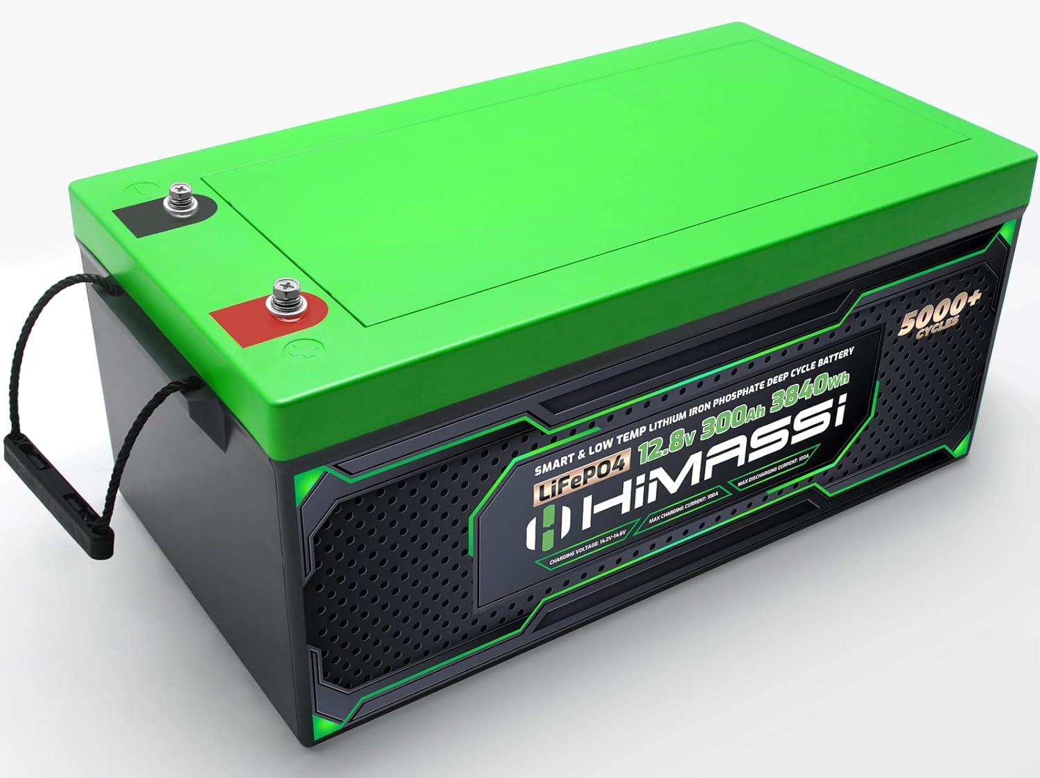 LiFePO4 Battery, 12V 400Ah Lithium Battery, Built-in 250A BMS, Lithium Ion Battery for Trolling Motor, Solar, Marine, RV Car, Camper, Home Storage, Off-Grid System