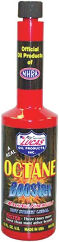 Lucas Oil 10026 12-Piece/Case 15 oz. Bottle Octane Booster Fuel Treatment Fluid Pack of 2