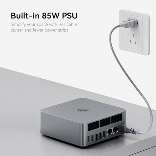 Beelink EQR6 Ai Mini PC, AMD Ryzen 5 6600H(8C/16T, Up to 4.5GHz), Mini Computer 24G DDR5 RAM 1TB NVMe PCIE4.0 SSD, Copilot Micro PC 4K@60Hz Dual Display HDMI/WiFi6/BT5.2/1000Mbps/W11 Pro