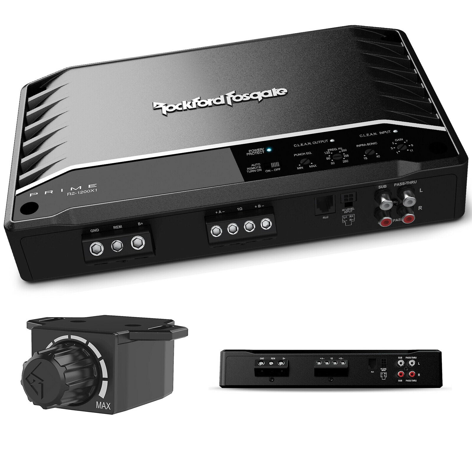 Rockford Fosgate Punch R2-1200X1 Prime 2400 Watt 1 OHM Mono Amplifier Class D