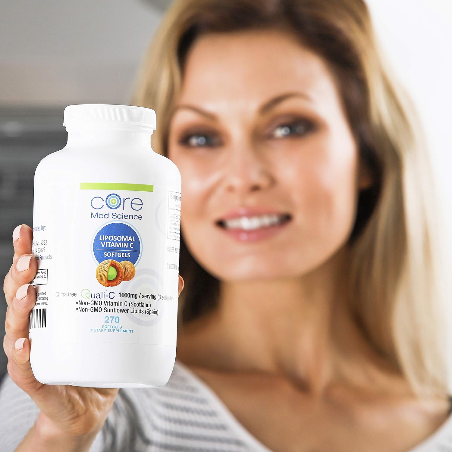 Core Med Liposomal Vitamin C Softgels 1000mg/dose - Quali®-C Vitamin C (Non-GMO) - USA Made - Immunity Support, Collagen Booster Supplement - Non-GMO Non-Soy … (3 Month) Pack of 2
