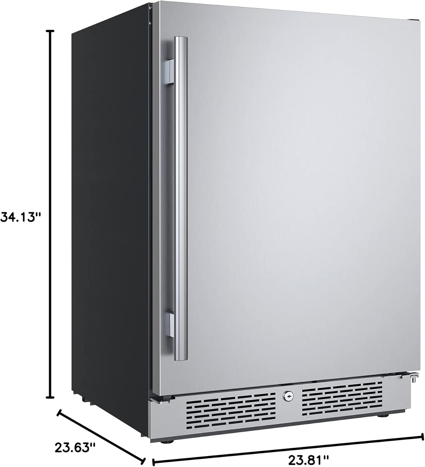 Avallon AFR242SSRH 24 Inch Wide 5.66 Cu. Ft. Built-In Compact Refrigerator with Right Hinge