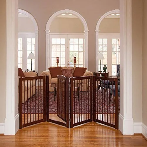 Primetime Petz 360 Configurable Dog Gate with Door Indoor Freestanding Walk Th
