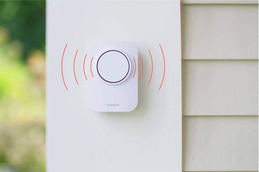SimpliSafe - Wireless Auxiliary Siren - White