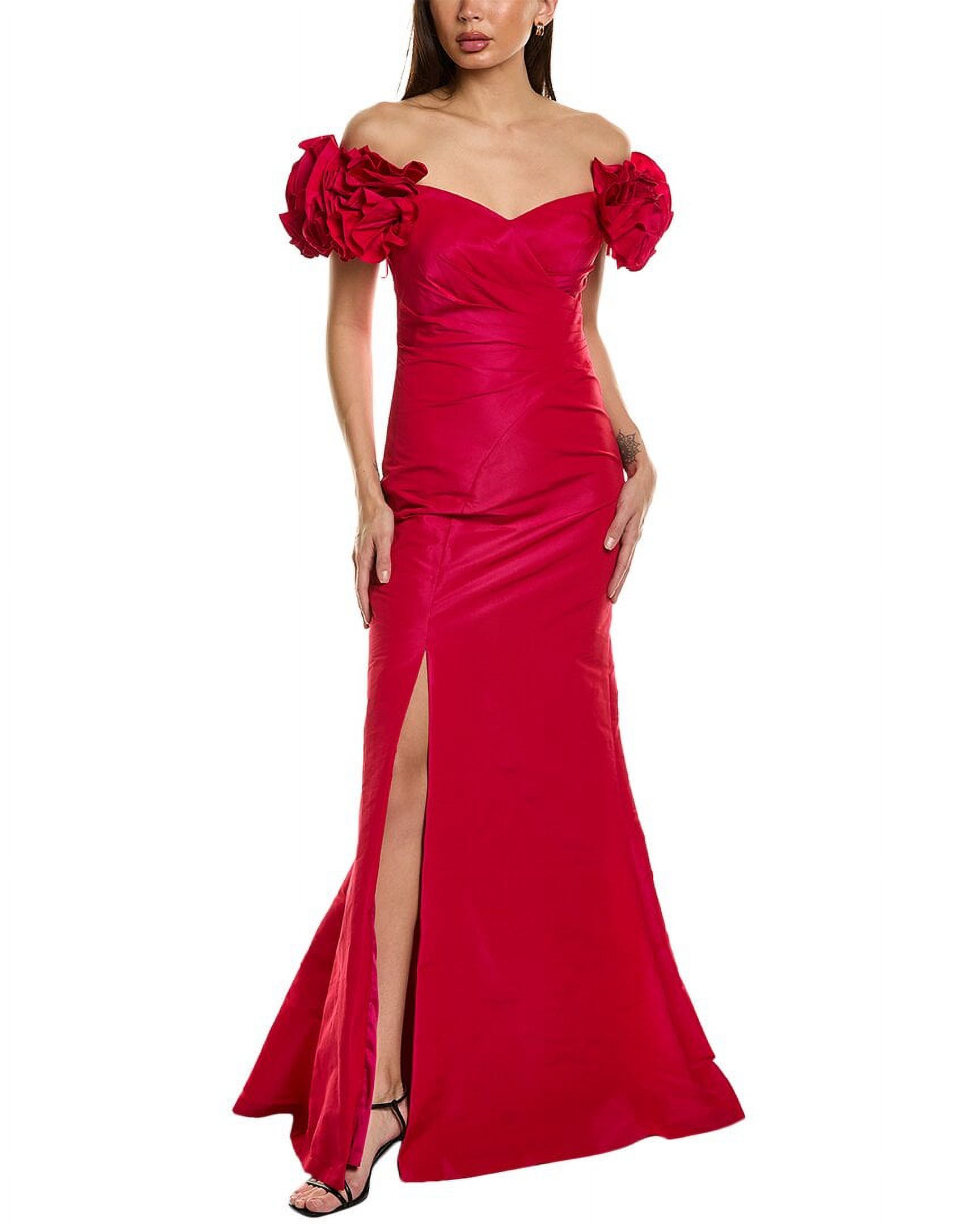 Teri Jon by Rickie Freeman womens  Taffeta Gown, 10, Pink