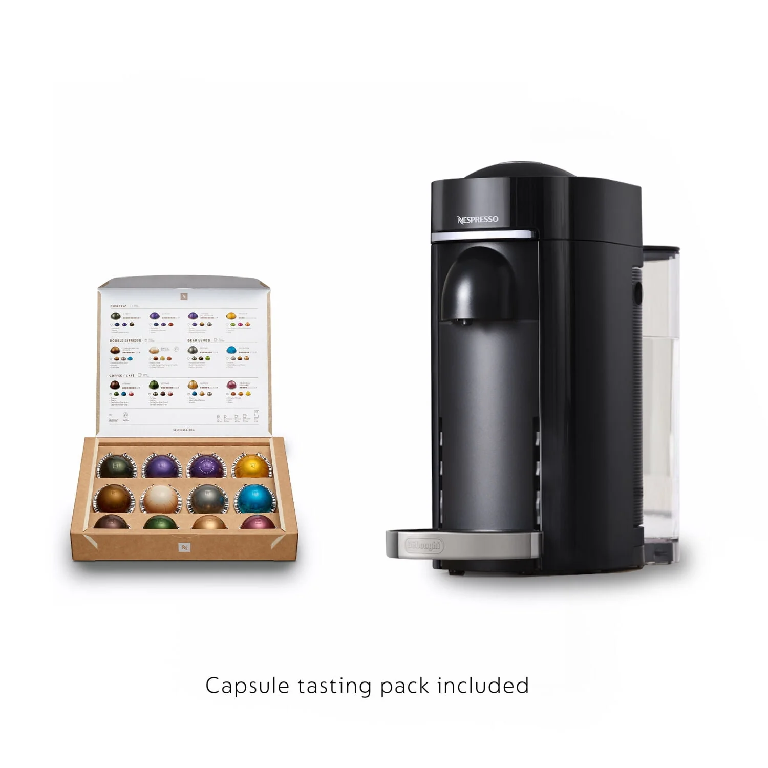 Nespresso Vertuo Plus Coffee and Espresso Machine by De'Longhi with Aeroccino, Limited Edition, Black Matte