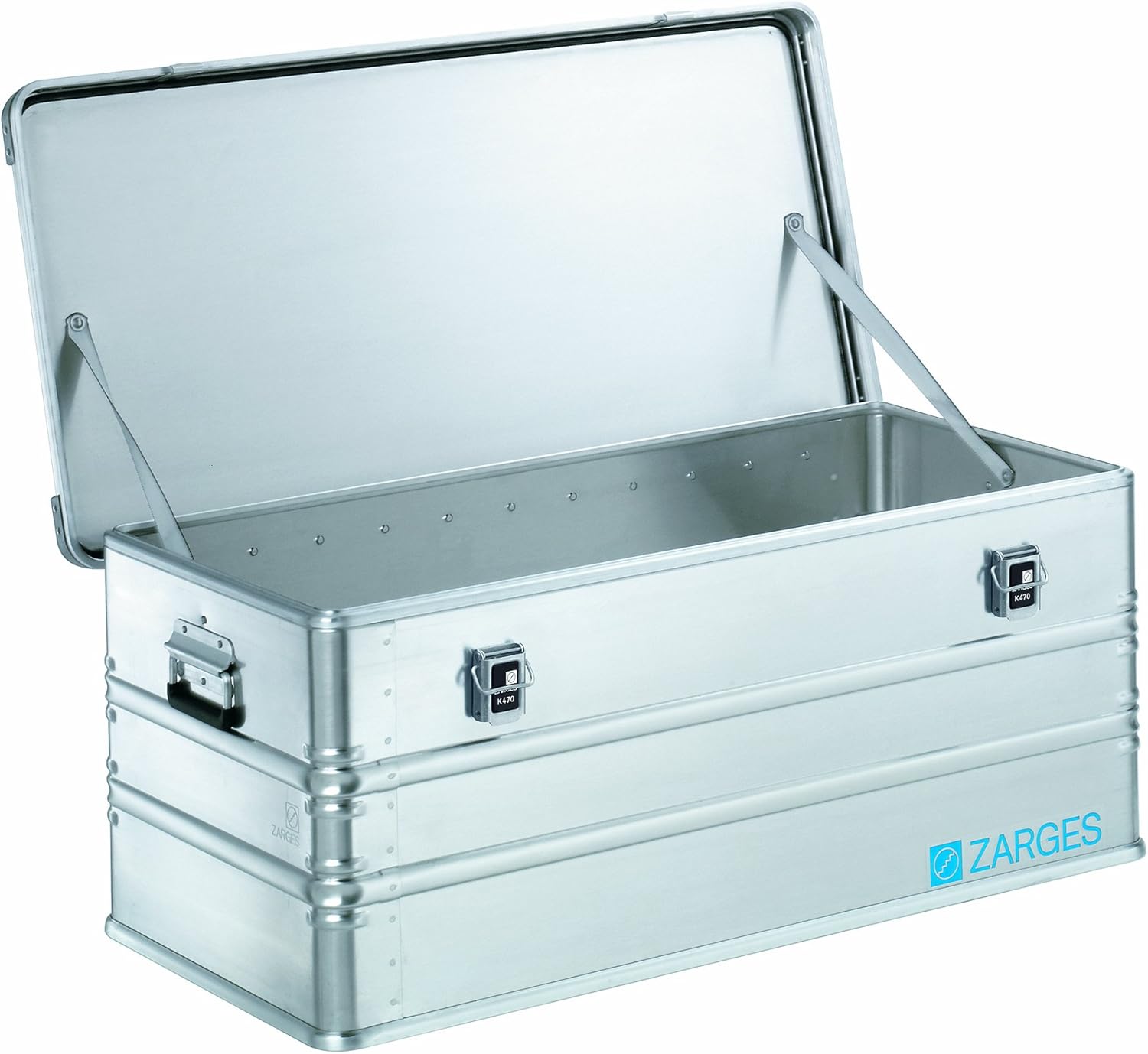 Zarges?K470 Aluminum Hard Protective Carrying Case, Portable Stackable Storage, Customizable Safe Lock Box, Dust and Water Resistant (44.1 x 28.3 x 18.9 Inches)