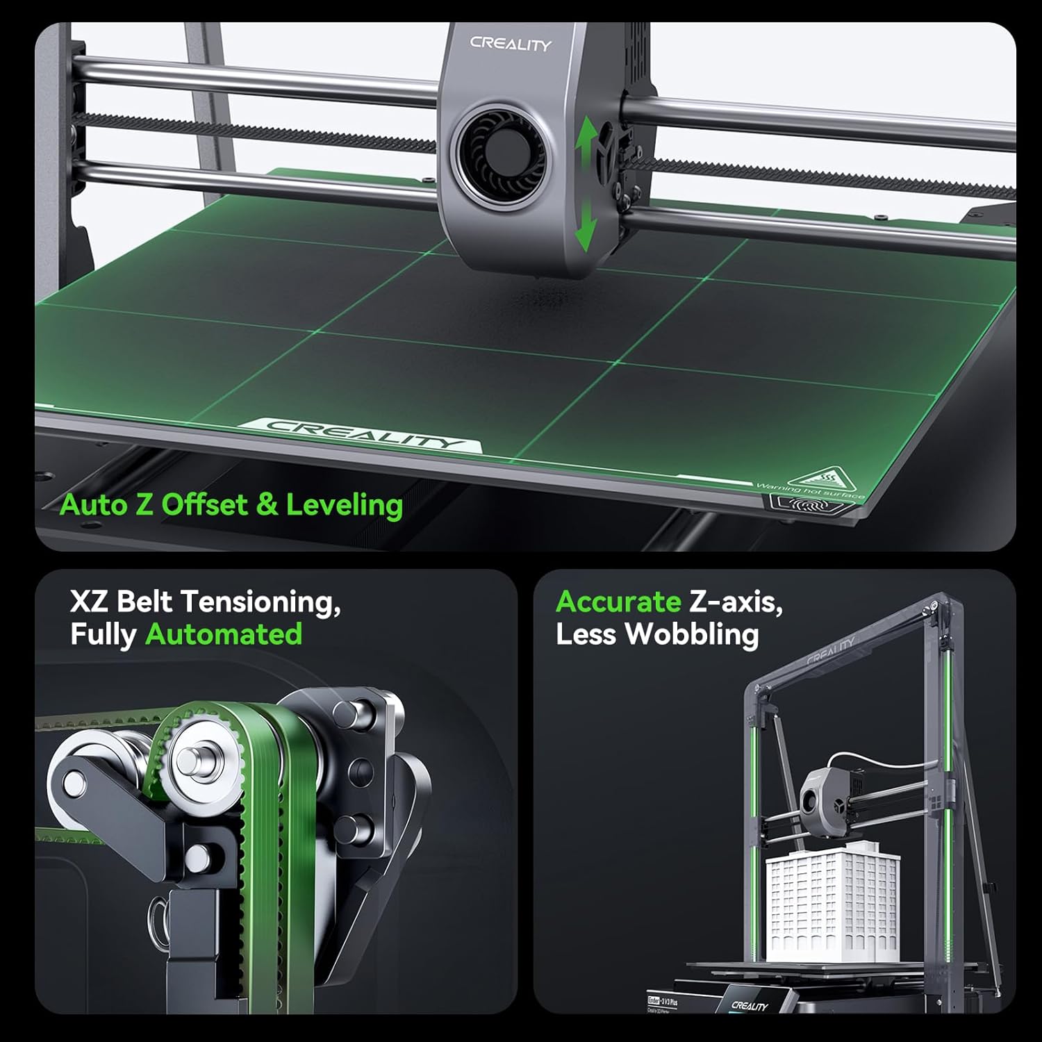 Creality Ender 3 V3 Plus 3D Printer,CoreXZ Speedy 600mm/s High Speed,Clog-Free Extruder,Instant Cooling,Powerful Motors,Stable Rod,Smart Auto Calibration,WiFi,Creality Could,Large Print 300x300x330mm