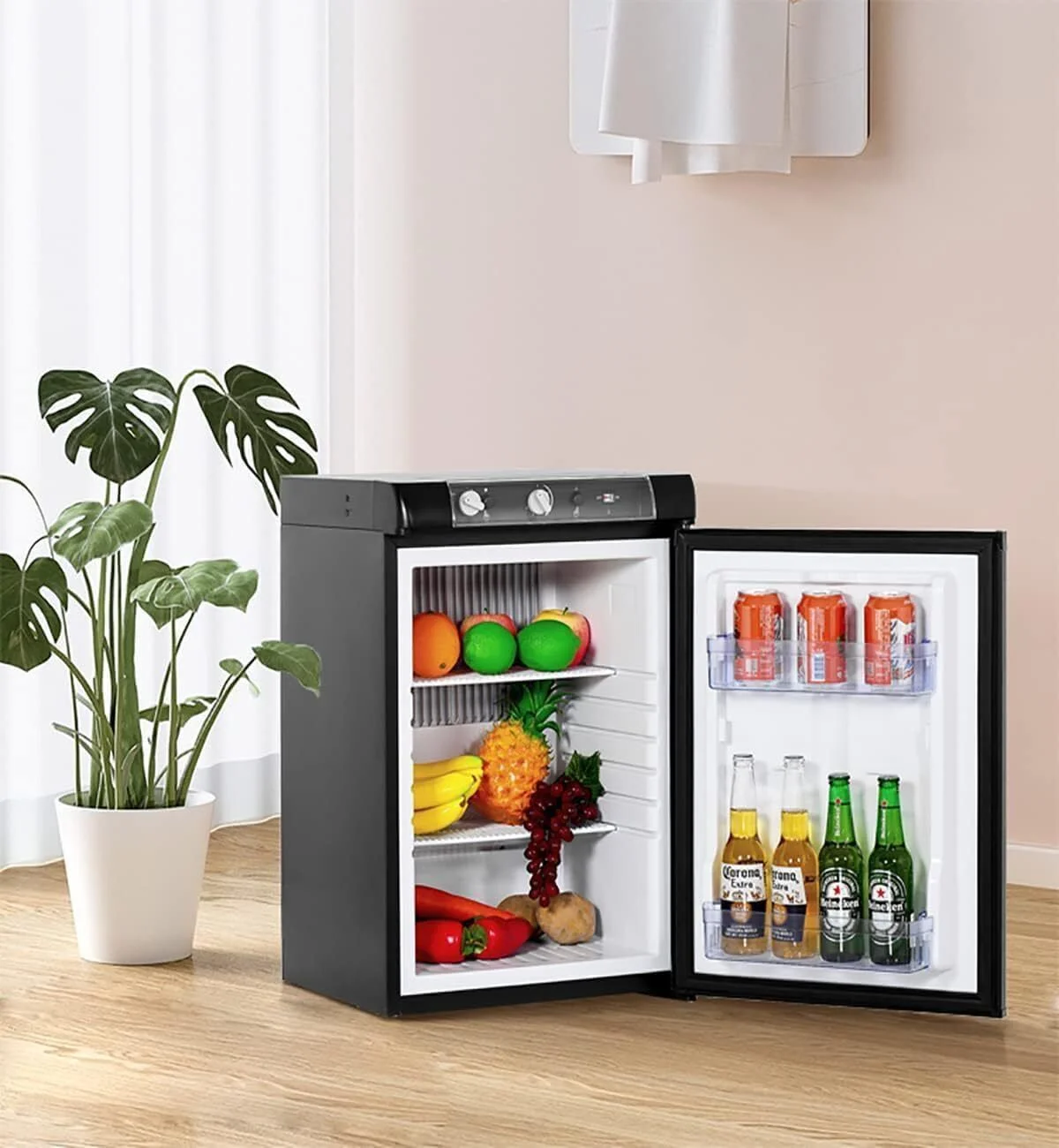 Techomey  Fridge 2.1 Cu Ft AC/DC/LPG Refrigerator Propane Gas RV Compact Camper Mini Fridge