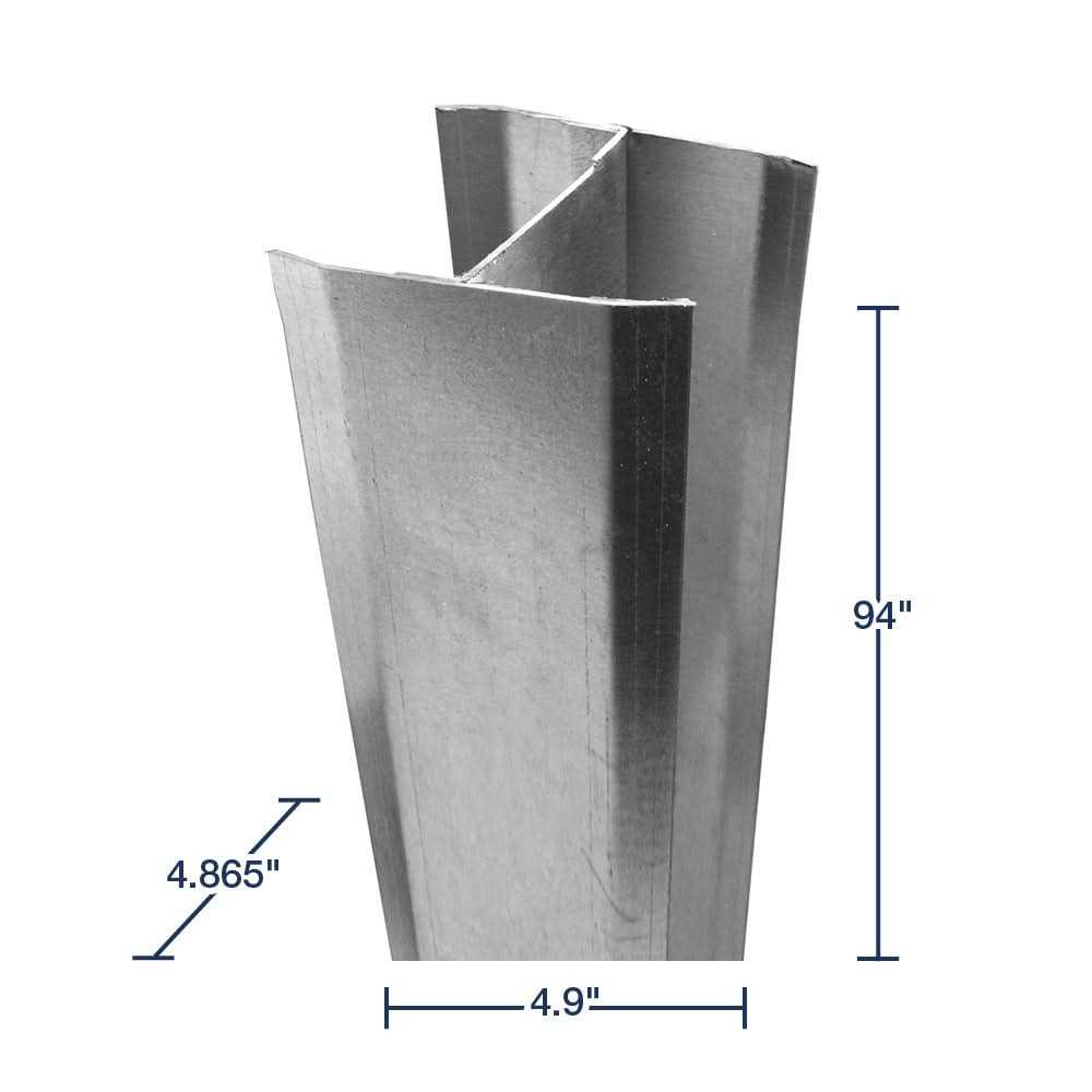 dopadeals 5 in. x 5 in. x 94 in. Aluminum Post Insert - Shop Hardware Tools Online Store