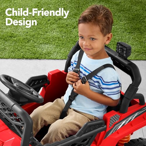 Best Choice Products Kids 12V Electric Ride On UTV Car and Trailer w/Parent Control, LED Lights, 2 Speeds, Bluetooth - Black