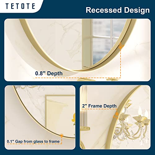 TETOTE Black Framed Mirrors for Bathroom, 30 x 36 Inch Modern Decorative Wall Mounted Rectangle Matte Framed Vanity Mirror (Horizontal/Vertical)