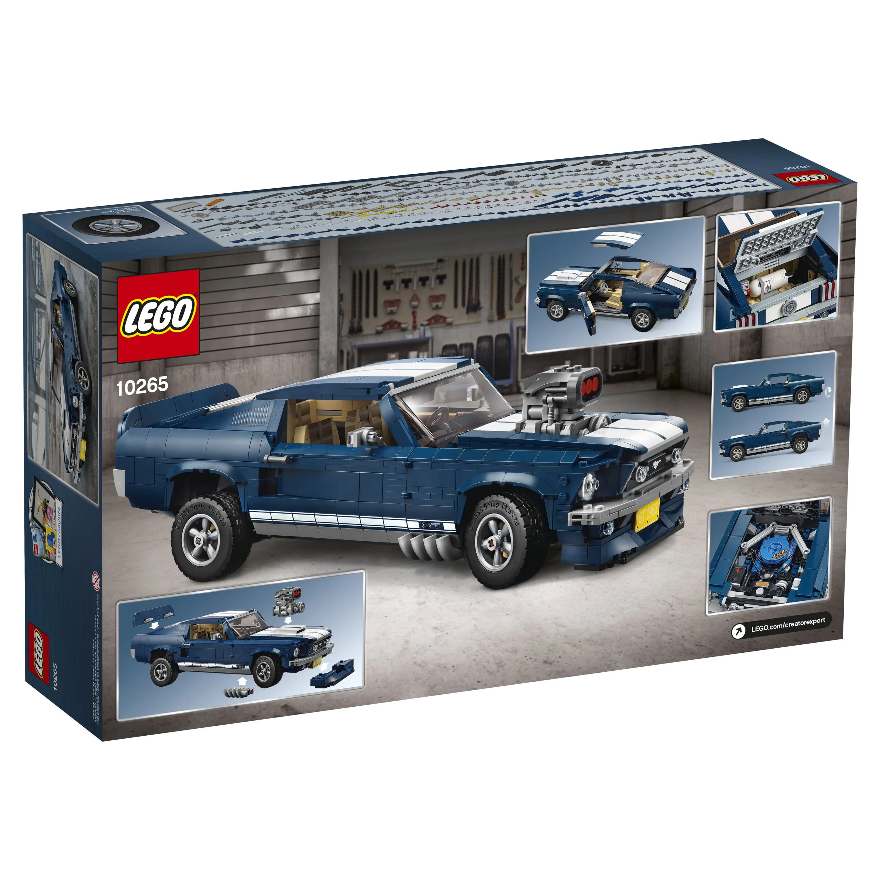 LEGO Creator Expert Ford Mustang 10265 Building Set - Exclusive Advanced Collector's Car Model, Featuring Detailed Interior, V8 Engine, Home and Office Display, Collectible for Adults and Teens