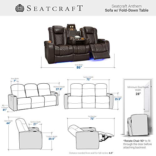 Seatcraft Anthem Home Theater Seating Sofa and Loveseat