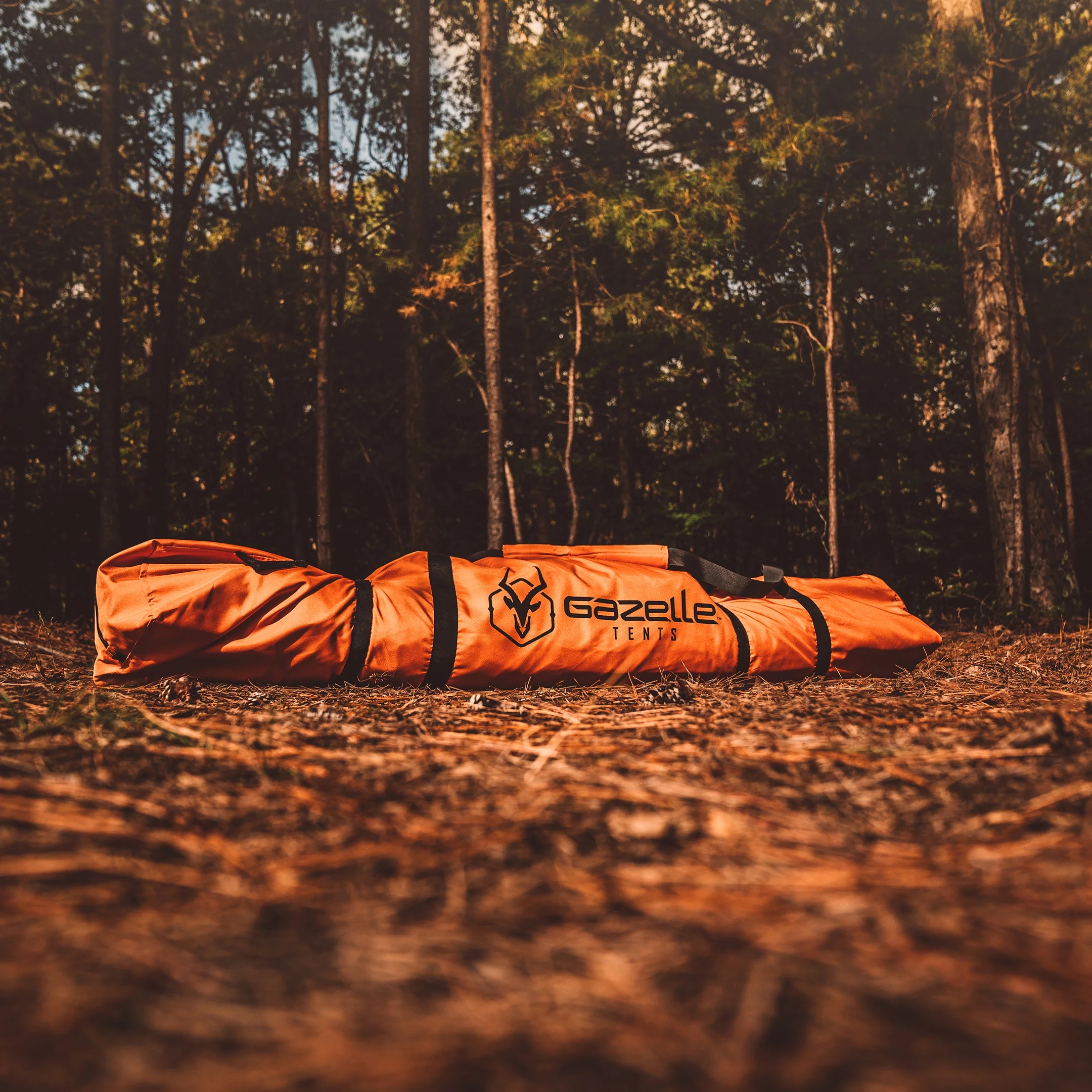 Gazelle Tents™ T4 Portable Hub Tent, 4-Person, Sunset Orange, 44342