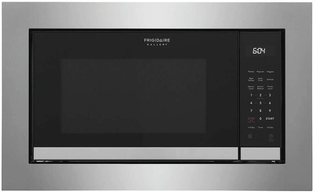 Frigidaire 24 Inch 1100W Built-In Microwave with 2.2 cu. ft. Capacity, Sensor Cook, 10 Power Levels, LED Lighting, Stainless Steel