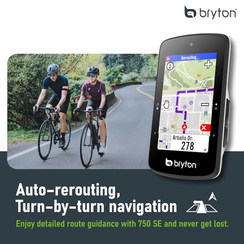 Bryton Rider 750SE 2.8" Color Touchscreen GPS Bike/Cycling Computer Offline USA/CA Map with Navigation (Rider 750SE)