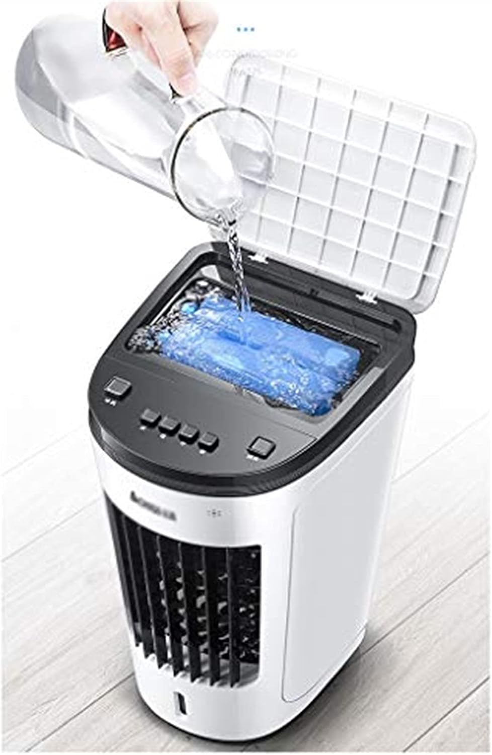 7000BTU Compact Portable Mobile Air Conditioning Unit Cooling Dehumidification Ventilation with Fan Remote LED Display, Class A Energy Saving