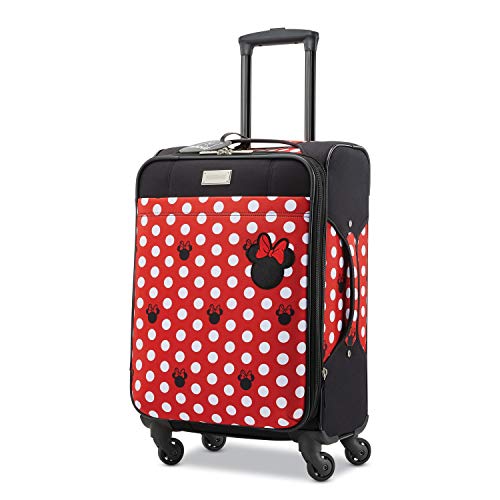 American Tourister Disney Softside Luggage with Spinner Wheels, Minnie Mouse Denim, 21-Inch