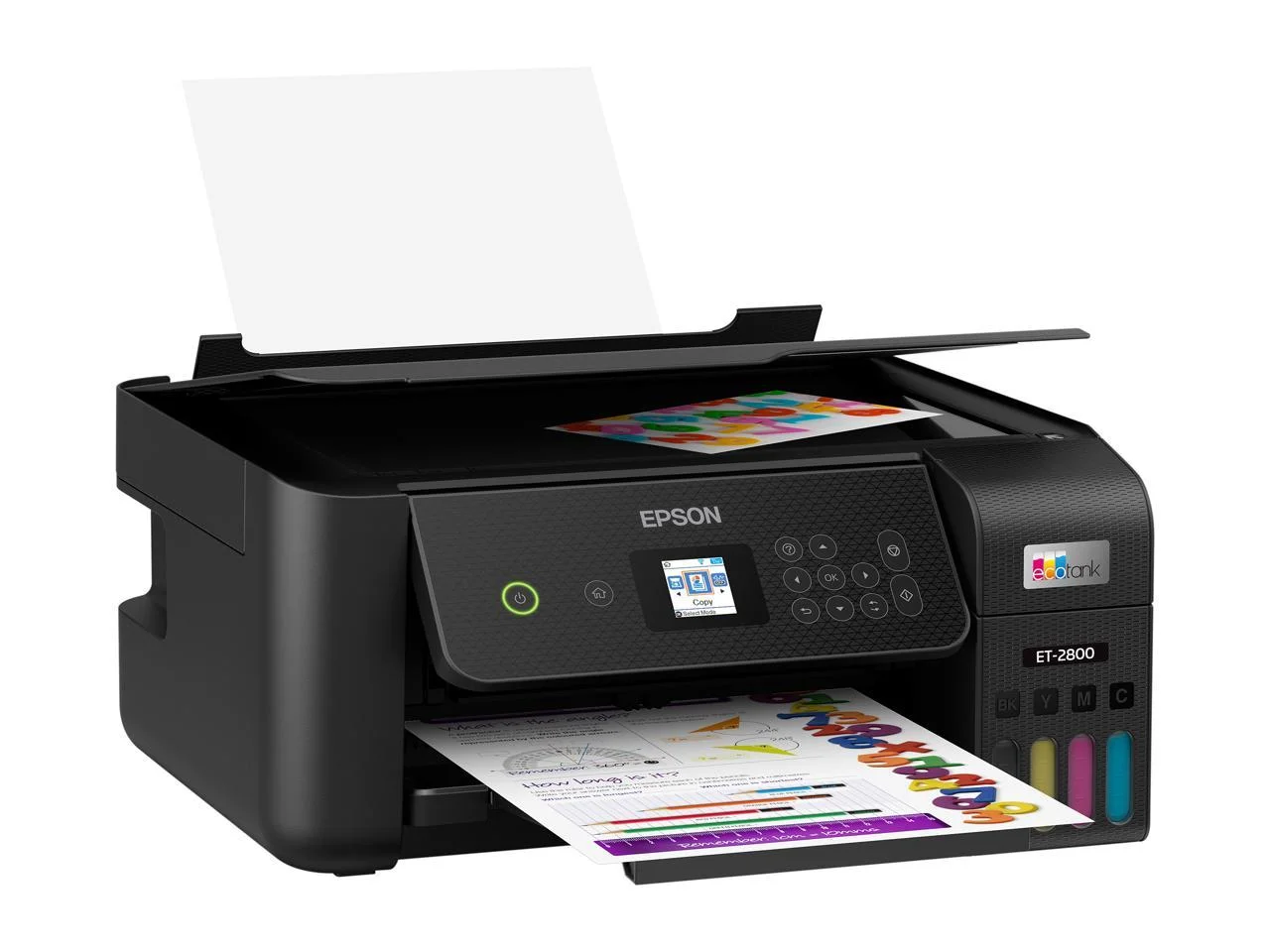 Epson EcoTank ET-2800 Wireless Color All-in-One Cartridge-Free Supertank Printer with Scan and Copy ? The Ideal Basic Home Printer - Black