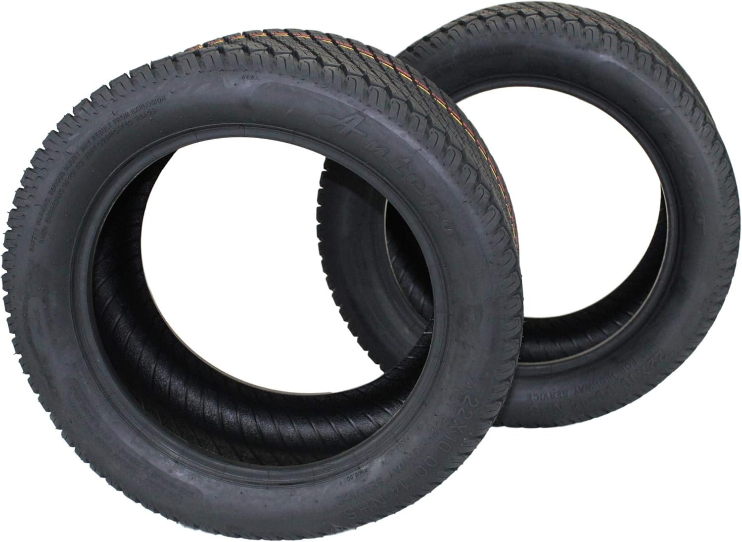 (Set of 2) 22x10.00-14 Turf Tires for Lawn and Garden Mower