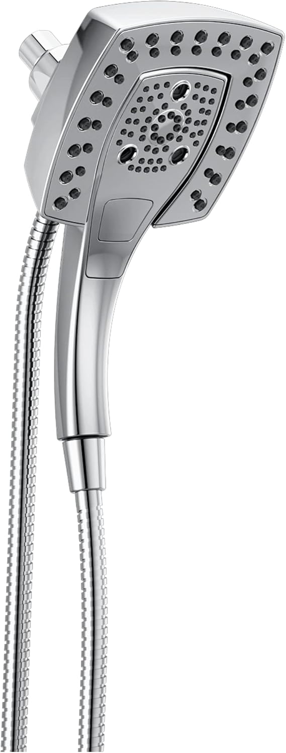 Delta 5-Spray In2ition 2-in-1 Dual Hand Held Shower Head with Hose, Magnetic Docking Handheld Shower Head, Champagne Bronze 58474-CZ25